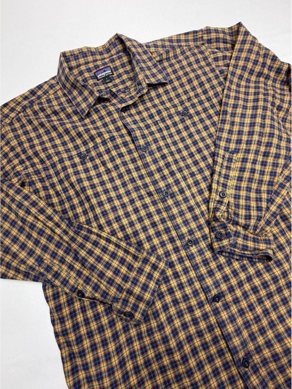 Patagonia Shirt Mens Large Plaid Organic Cotton Flannel Long Sleeve Button Up